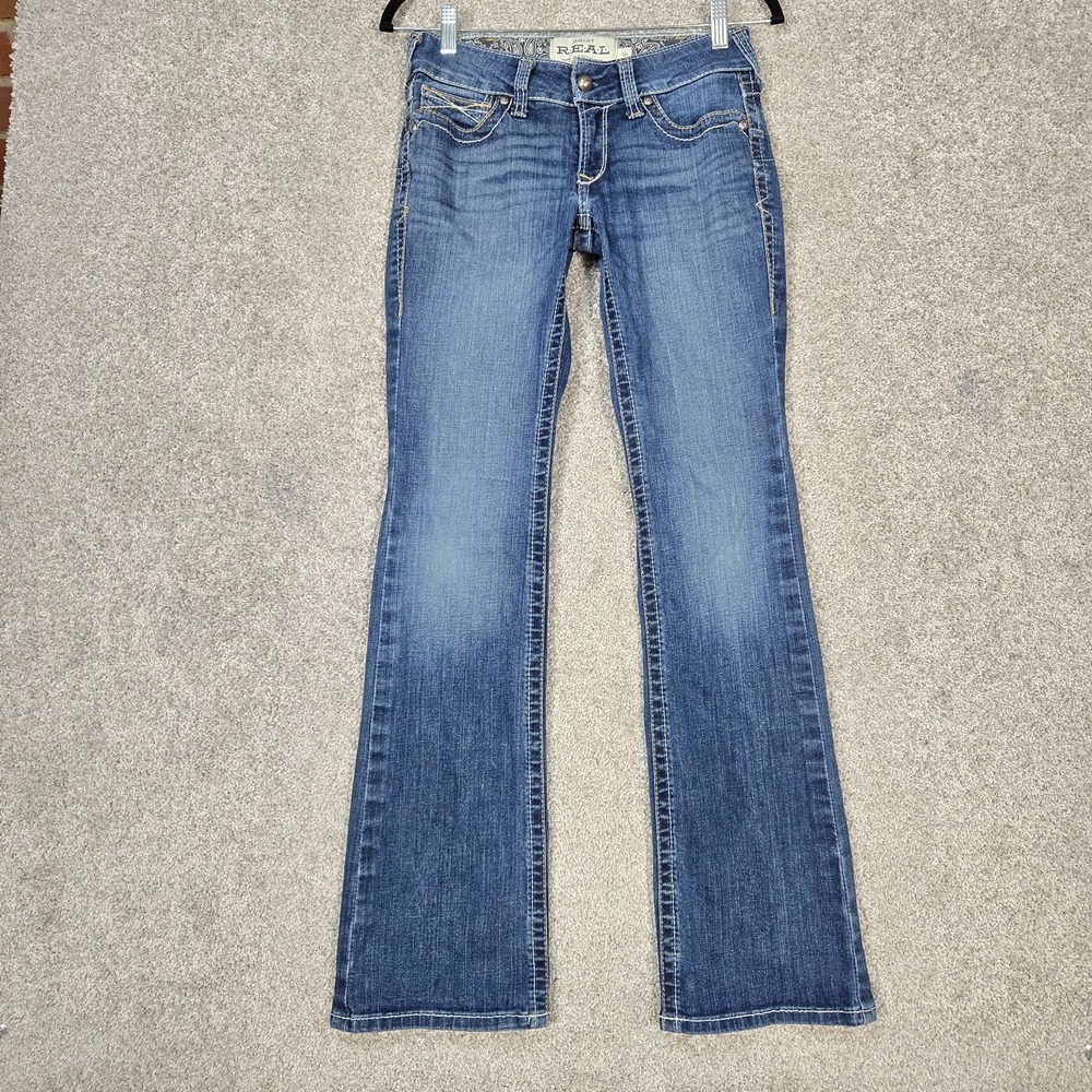 Ariat REAL Denim Jeans womens 26R (27x32) Mid Rise Boot